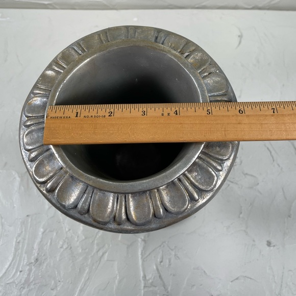 Metallic Color Ceramic  Flower Pedestal Vase - Picture 5 of 11